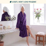 Pavilia Plush Fleece Bathrobe