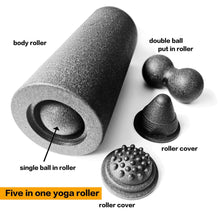 Load image into Gallery viewer, Hollow Yoga Column Peanut Ball Five-Piece Set EPP Foam Roller
