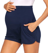 Load image into Gallery viewer, Maternity Yoga Shorts with Adjustable Waist
