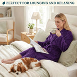Pavilia Plush Fleece Bathrobe