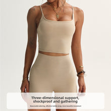 Load image into Gallery viewer, Womens High-Waisted Yoga Vest and Shorts Set
