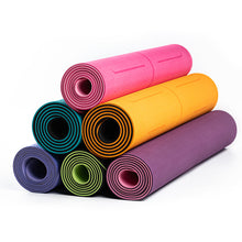 Load image into Gallery viewer, TPE Yoga Exercise Mat with Non-Slip Shock Absorption

