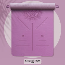 Load image into Gallery viewer, TPE Yoga Exercise Mat with Non-Slip Shock Absorption
