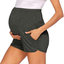 Load image into Gallery viewer, Maternity Yoga Shorts with Adjustable Waist
